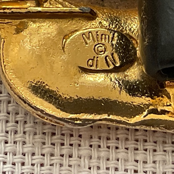 Mimi di Niscemi Pheasant Buckle Black Leather Vintage 1973  Belt - Picture 3 of 14